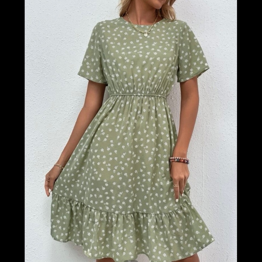 Floral Ruffle Hem Dress